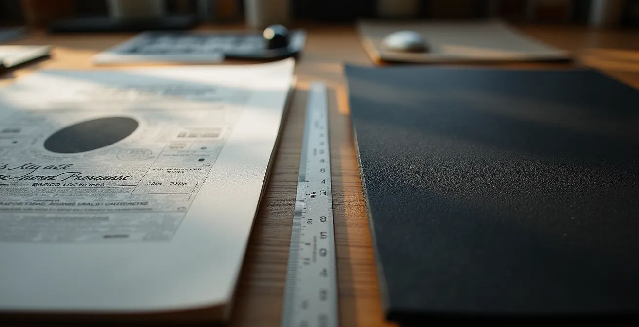 Makroaufnahme zeigt Oberflächenunterschiede zwischen Baryt- und Matt-Papier